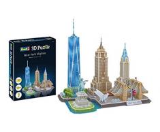 Revell- Skyline Horizonte de New York, Altura 42,0cm 3D Puzzle, Multicolor (00142)