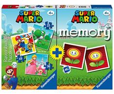 Ravensburger, Multipack Super Mario, Memory y Rompecabezas, Rompecabezas y Juego para Niños y Niñas, Edad Recomandada 4+