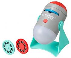 Bresser Junior Science - Proyector y luz Nocturna para niños con 24 imágenes astronómicas para proyectar en una Pared