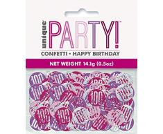 Unique Party- Confeti, Color pink & silver (83859)