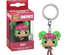 Funko- Keychain Pocket Pop Fortnite Zoey Figura de Vinilo, Multicolor (1)