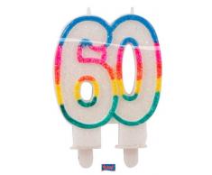 Folat B.V. Glitter Vela 60 Cumpleaños, Aniversarios