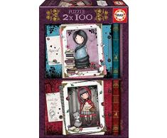 Educa Borrás- Gorjuss Puzzle 2X100 Little Red Riding Hood (17822)
