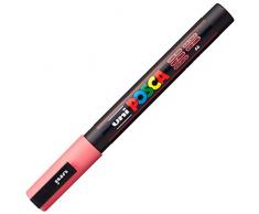 uni-ball 186527 Uni POSCA - Rotulador con punta fina redonda (0,9-1,3 mm), color rosa