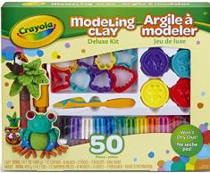 Crayola Modeling Clay - Deluxe Kit - kits de manualidades para niños (Arcilla de modelar, Cuchillo de modelar, Molde de modelar, Rodillo, Niño/niña, Multicolor)