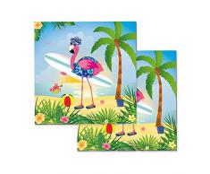 Folat 20 servilletas * Flamenco * para Fiesta temática o cumpleaños Infantil // Par