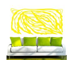 INDIGOS Pegatinas de pared de vinilo, 80 x 40 x 1 cm, color amarillo