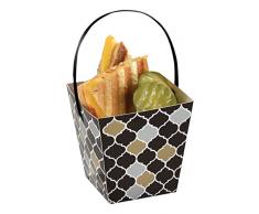 Amscan – 149003 negro Buffet papel Treat tazas con asa