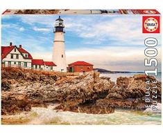 Educa Puzzle 1.500 piezas, Faro rocoso, color variado, 1500 (17978)