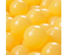 KiddyMoon 1200 ∅ 6Cm Bolas Colores De Plástico para Piscina Certificadas para Niños, Amarillo
