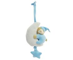 Kögler 20317 – Peluche Musical, Oso con Luna, Azul, Aprox. 46 x 17 cm, Suave y Suave, Ayuda para Dormir al bebé, Reproduce una melodía Relajante, Ideal para la Cama y el Cochecito