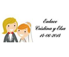 Disok- Lote 33 pegatinas para detalle boda chicas, precortadas, Multicolor (2243-33)