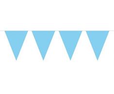 Folat - Línea De Banderas De Color XL para Fiesta Decoración - 10 Metros - Azul Claro