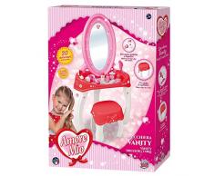 Grandi Giochi GG71298 - Espejo con Taburete Amore Mio, Color Rosa
