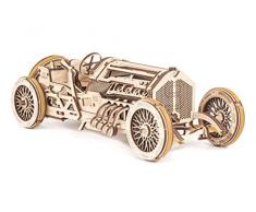 UGEARS Coche Grand Prix U-9 - Kit de Montaje Coche de carreras - 3D Rompecabezas de Madera DIY
