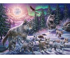 RAVENSBURGER PUZZLE- Nordwölfe Ravensburger 12908-Puzzle Infantil (150 Piezas), diseño de Lobos del Norte, Multicolor (12908)