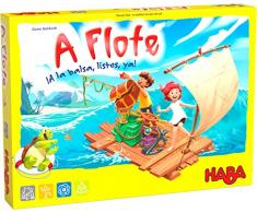 HABA 306702 - A Flote ¡A la balsa, listos, ya!, Juego Infantil de Mesa de Habilidad. Más 6 años