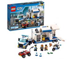 LEGO City - Centro de Control Móvil, Juguete de Policía de Construcción con Camión, Coche y Moto para Niños y Niñas de 6 a 12 Años, Incluye Figura de Perro (60139)