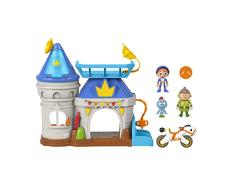 Fisher-Price Gus El Caballero Diminuto Set de juego Reino del Castillo con figuras, juguete para niños (Mattel HGK33)
