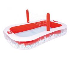 Piscina Hinchable Infantil con Red Voleibol Bestway Inflate-A-Volley 254x168x97 cm
