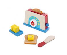 Melissa & Doug - Tostadora de juguete con pan y mantequilla, Bread & Butter Toaster Set (19344)