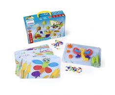 Miniland - Pegs, 10 mm (45316), Clásico juego de mosaicos.