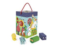 Janod Caja Formas y Materiales, Jardín (J02784), Multicolor (Juratoys
