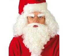 Guirca Peluca y barba Papa Noel Premium Color blanco talla única 4863.0