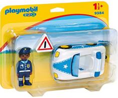 PLAYMOBIL- 1.2.3 Coche de Policía Juguete, Multicolor (geobra Brandstätter 9384)