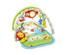 Fisher-Price - Gimnasio Musical Animalitos De La Selva, Manta De Juego Bebé (Mattel CHP85), Embalaje estándar