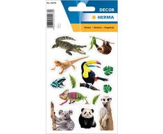HERMA 15479 - Pegatinas para niños, diseño de animales africanos (45 pegatinas, papel mate) autoadhesivas, diseño permanente para niñas y niños, multicolor