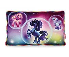 NICI- Cojín Rectangular Pony Stars 43x25cm Green, Color Azul (48757)