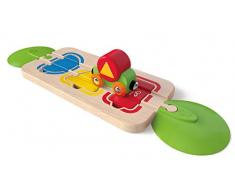 Hape hap-e3810 color y forma clasificación pista de madera juguete