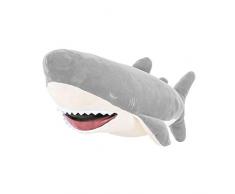 Nemu Nemu Animals tiburón Zap, Extra Suave y Acogedor, diseñado en Japón, cojín de Peluche tamaño S, 16 cm, Multicolor (J1515)