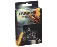 Q-workshop Q-Taller QWODRA05 - Dragon Dado, Juego de Mesa, Negro / Blanco (7)