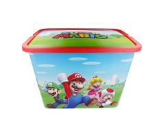 Caja De Almacenaje Con Cierre De Click De 23 Litros | Super Mario