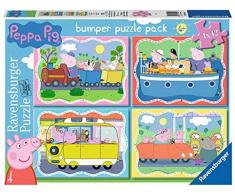 Ravensburger - Puzzle Peppa Pig, Colección Puzzle 4x42 Bumper Pack, 4 Puzzle de 42 Piezas, Puzzle para Niños, Edad Recomendada 4+ Años