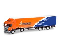 Herpa 307444 Scania R Highline - Juego de Cortinas de Lona semirriel con diseño de logistik
