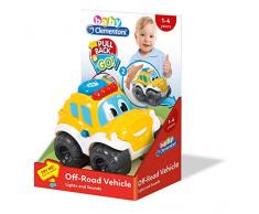 Clementoni - Baby Clementoni Coche Safari Retrofricción con Luces y Sonidos - juguetes bebé con sonido a partir de 1año (17178)