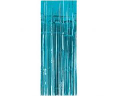 Amscan International – 24200 – 54 91 cm x 2,43 m Caribe azul cortina para puerta