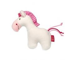 Sigikid Sigikid42187 Mini sonajero Unicornio Blanco, Estrellas Rojas Suave Juguete - 13 x 12 x 5 cm Multicolor 13 x 12 x 5 cm