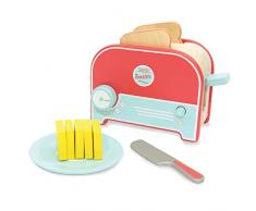 Indigo Jamm Posavasos Jamm, Juguete de Madera con Pan y Mantequilla, Juguete para Comida y Cocina
