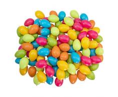 Idena plástico Ojal, 100 Unidades, 6 cm Cada, Manualidades, Primavera, decoración, Huevos de Pascua, Color carbón (31489)