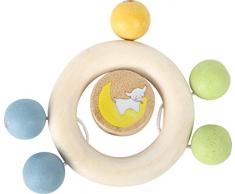 Small Foot Company Sonajero Mordedor con Bolas de Madera Ovejita Lotta 0m+