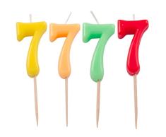 Folat - Vela número 7 colores de neón