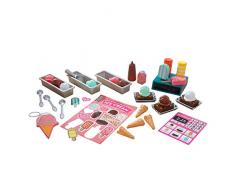 KidKraft- Kit de juguetes para tienda de helados con juguetes de madera con forma de helados (incluye más de 20 unidades) (53539)