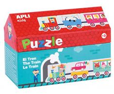 Apli kids-Caja puzzle casita tren, 20 unidades