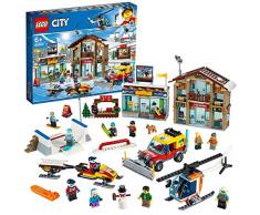LEGO City Town - Estación de Esquí, Set de construcción, Incluye helicóptero y camión quitanieves de juguete además de 2 edificios (60203) , color/modelo surtido
