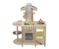 Liberty Juguetes de la casa - Cocina de Juguete de Madera, con Accesorios, Dimensiones 87 x 40 x 102 cm, de Color: Gris