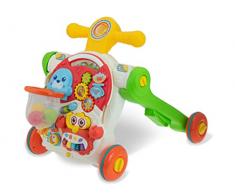 Teorema 67318 - Primeros Pasos multifunción para niños, 4 Juegos en 1: Andador, quadreciclaje, Patinete y Mesa multijuego, máx. 20 kg, con Luces y Sonidos.